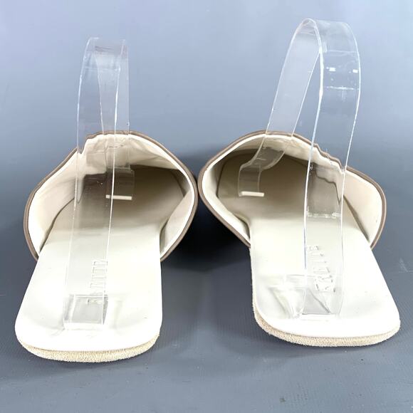 FRETTE Size 9 Grey Taupe Leather Slippers Loafers main image 6